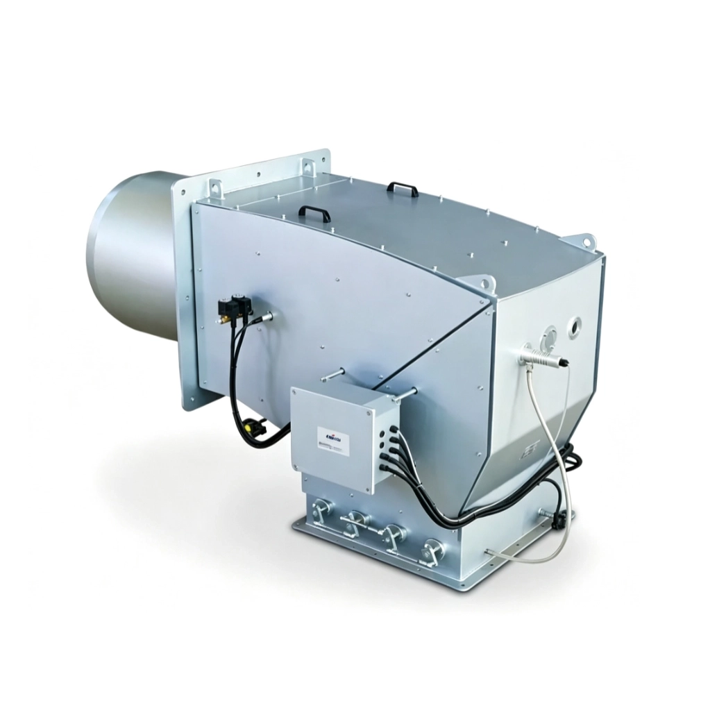 EP-Q/NQ Light & Heavy Oil Burner | EBICO Split Gun Type Burner for Thermal Oil Heaters